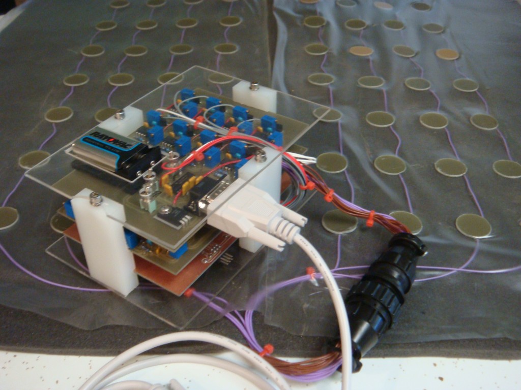 Pressure map pad and electronics